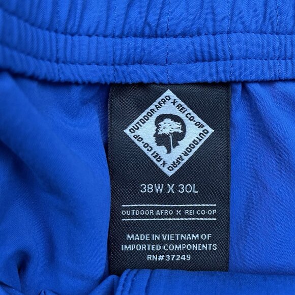 REI x Outdoor Afro Trail Cargo Hiking Pants Performance Blue Size 38x30 - Picture 8 of 9